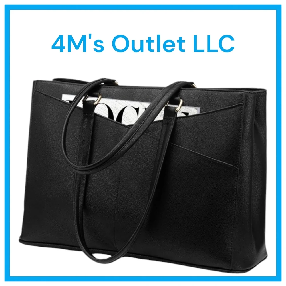 Laptop Tote Bag for Women 15.6 Inch Waterproof Leather Computer Bag